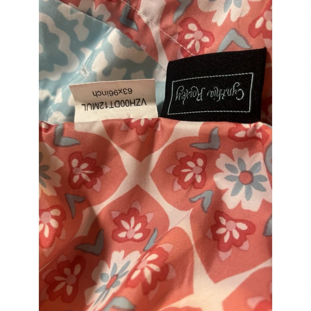 Cynthia Rowley‎ Twin Duvet Set 2Pc Pink & Blue Reversible Duvet & Sham